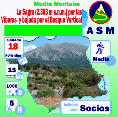 La Sagra (2.383 m s.n.m.) por las Víboras y bajada por el Bosque Vertical - Región de
